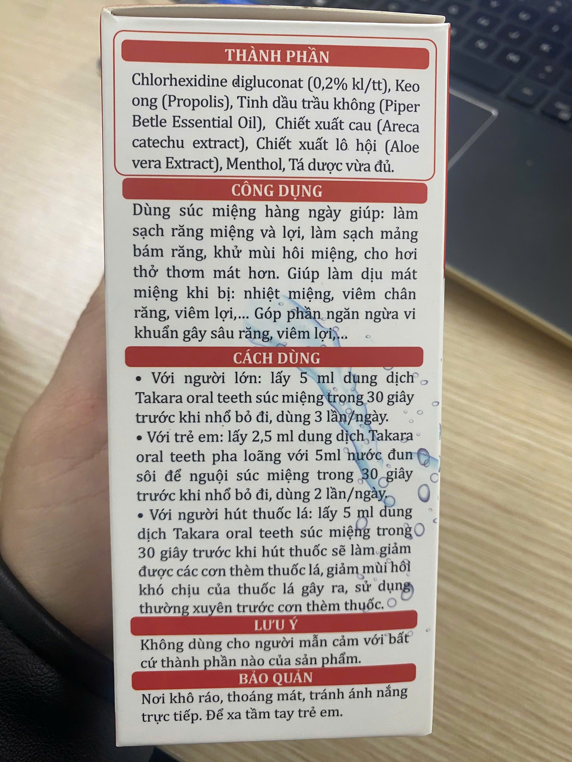 Nước xúc miệng Takara Oral Teeth Nước xúc miệng Takara Oral Teeth